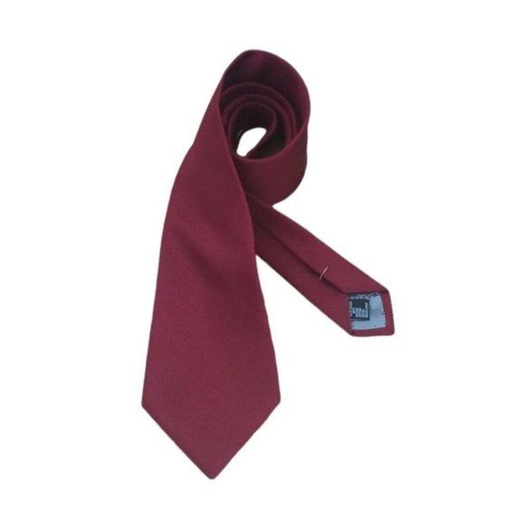 GIORGIO REDAELLI Solid Red Silk Tie ITALY 60"/ 3.7" EC - Picture 6 of 9